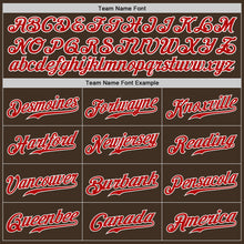 Load image into Gallery viewer, Custom Brown Red-Gray Authentic Split Fashion Baseball Jersey