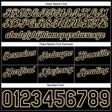Load image into Gallery viewer, Custom Cream Black-Old Gold Authentic Throwback Split Fashion Basketball Shorts