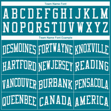 Load image into Gallery viewer, Custom Teal White Round Neck Basketball Jersey