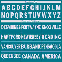 Load image into Gallery viewer, Custom Teal White V-Neck Basketball Jersey