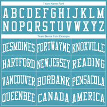 Load image into Gallery viewer, Custom Teal White Round Neck Suit Basketball Jersey