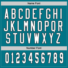 Load image into Gallery viewer, Custom Teal White-Black Hockey Jersey