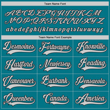 Load image into Gallery viewer, Custom Teal Gray-Black Hockey Jersey