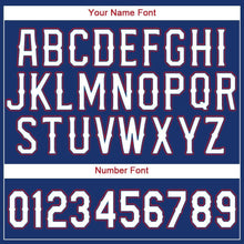 Load image into Gallery viewer, Custom Royal White-Red Baseball Jersey