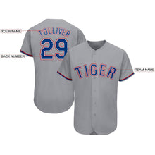 Load image into Gallery viewer, Custom Gray Royal-Red Baseball Jersey