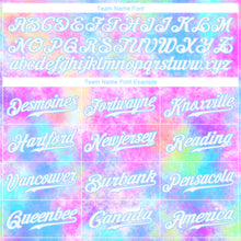 Load image into Gallery viewer, Custom Tie Dye White-Light Blue 3D Watercolor Gradient Authentic Baseball Jersey