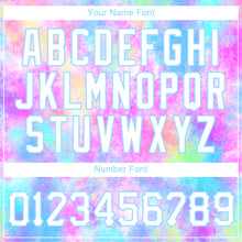 Load image into Gallery viewer, Custom Tie Dye White-Light Blue 3D Watercolor Gradient Authentic Baseball Jersey