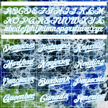 Load image into Gallery viewer, Custom Tie Dye White-Light Blue 3D Authentic Baseball Jersey