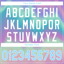 Load image into Gallery viewer, Custom Tie Dye Light Blue-White 3D Authentic Baseball Jersey