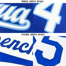 Load image into Gallery viewer, Custom White Royal Baseball Jersey