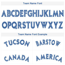 Load image into Gallery viewer, Custom White Royal Baseball Jersey