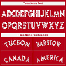 Load image into Gallery viewer, Custom Red White Baseball Jersey