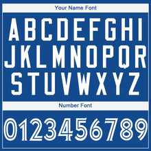 Load image into Gallery viewer, Custom Royal White Baseball Jersey