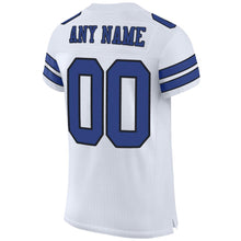 Load image into Gallery viewer, Custom White Royal-Black Mesh Authentic Football Jersey