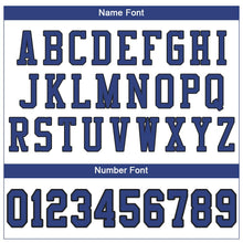 Load image into Gallery viewer, Custom White Royal-Black Mesh Authentic Football Jersey