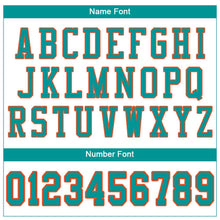 Load image into Gallery viewer, Custom White Aqua-Orange Mesh Authentic Football Jersey