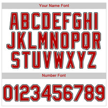 Load image into Gallery viewer, Custom White Red-Black Authentic Baseball Jersey