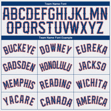 Load image into Gallery viewer, Custom White Royal-Red Authentic Baseball Jersey