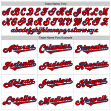 Load image into Gallery viewer, Custom White Red-Navy Authentic Baseball Jersey