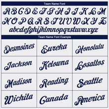 Load image into Gallery viewer, Custom White Navy Authentic Baseball Jersey