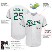 Load image into Gallery viewer, Custom White Kelly Green-Gray Authentic St. Patrick's Day Baseball Jersey