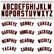 Load image into Gallery viewer, Custom White Black Pinstripe Black-Red Authentic Baseball Jersey