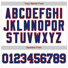 Load image into Gallery viewer, Custom White Royal Pinstripe Royal-Red Authentic Baseball Jersey