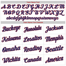 Load image into Gallery viewer, Custom White Royal Pinstripe Royal-Red Authentic Baseball Jersey