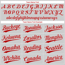 Load image into Gallery viewer, Custom White Red Pinstripe Red-White Authentic Baseball Jersey