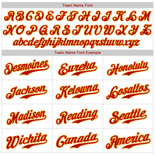 Load image into Gallery viewer, Custom White Red Pinstripe Red-Gold Authentic Baseball Jersey