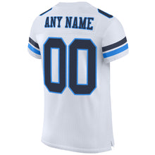 Load image into Gallery viewer, Custom White Navy-Powder Blue Mesh Authentic Football Jersey