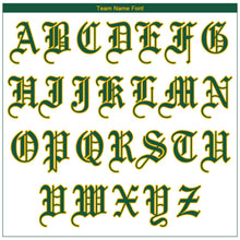 Load image into Gallery viewer, Custom White Kelly Green Pinstripe Kelly Green-Gold Authentic Baseball Jersey