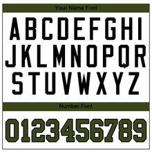 Load image into Gallery viewer, Custom White Royal Pinstripe Olive-Black Authentic Memorial Day Baseball Jersey