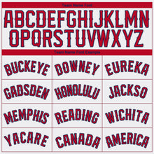 Load image into Gallery viewer, Custom White Red-Navy Authentic Baseball Jersey