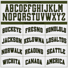 Load image into Gallery viewer, Custom White Olive-Black Authentic Memorial Day Baseball Jersey
