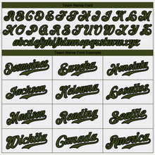 Load image into Gallery viewer, Custom White Olive-Black Authentic Memorial Day Baseball Jersey