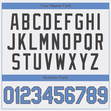 Load image into Gallery viewer, Custom White Light Blue-Steel Gray Authentic Father's Day Baseball Jersey