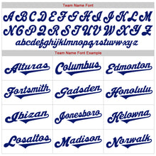 Load image into Gallery viewer, Custom White Royal-Red Authentic Throwback Rib-Knit Baseball Jersey Shirt