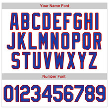 Load image into Gallery viewer, Custom White Royal Pinstripe Royal-Red Authentic Throwback Rib-Knit Baseball Jersey Shirt