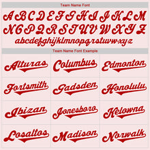 Load image into Gallery viewer, Custom White Red Pinstripe Red-White Authentic Throwback Rib-Knit Baseball Jersey Shirt