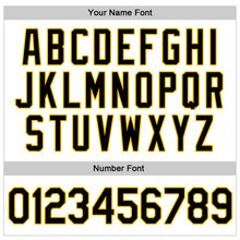 Load image into Gallery viewer, Custom White Black-Gold Authentic Throwback Rib-Knit Baseball Jersey Shirt