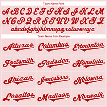 Load image into Gallery viewer, Custom White Red Pinstripe Red-White Authentic Baseball Jersey