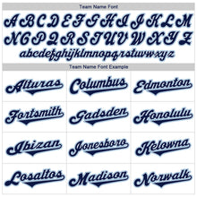 Load image into Gallery viewer, Custom White Navy-Powder Blue Authentic Baseball Jersey