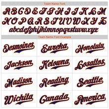 Load image into Gallery viewer, Custom White Navy-Orange Authentic Baseball Jersey