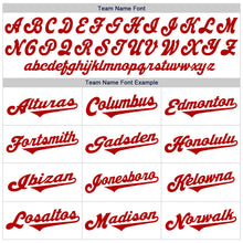 Load image into Gallery viewer, Custom White Red-Navy Authentic Baseball Jersey