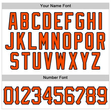 Load image into Gallery viewer, Custom White Orange-Black Authentic Baseball Jersey