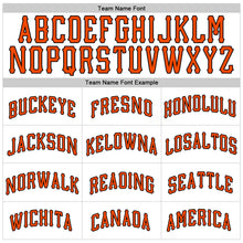 Load image into Gallery viewer, Custom White Orange-Black Authentic Baseball Jersey