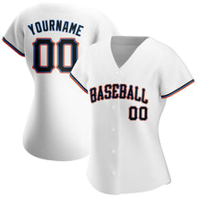 Load image into Gallery viewer, Custom White Black-Powder Blue Authentic Baseball Jersey