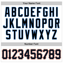 Load image into Gallery viewer, Custom White Black-Powder Blue Authentic Baseball Jersey