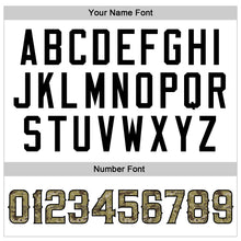 Load image into Gallery viewer, Custom White Camo-Black Authentic American Flag Fashion Baseball Jersey